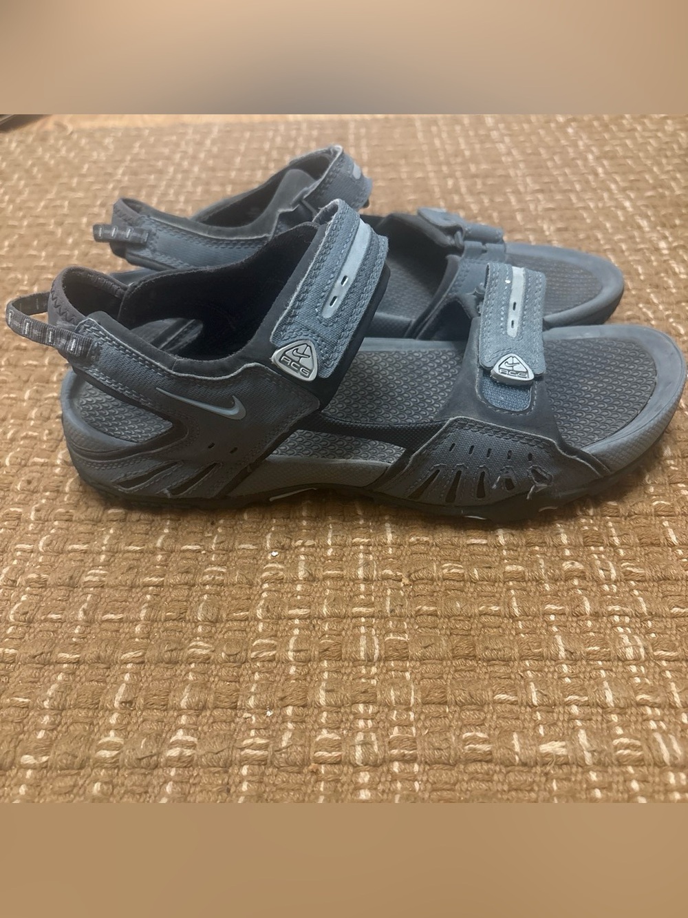 Nike Black and Gray Outdoor Sport Sandals